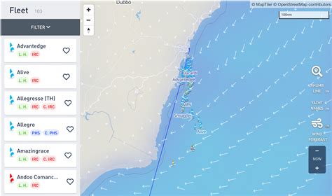 sydney to hobart race tracker.